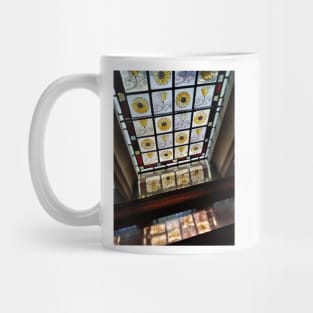 Light through a stained glass window in Cragside House - Northumberland, UK Mug